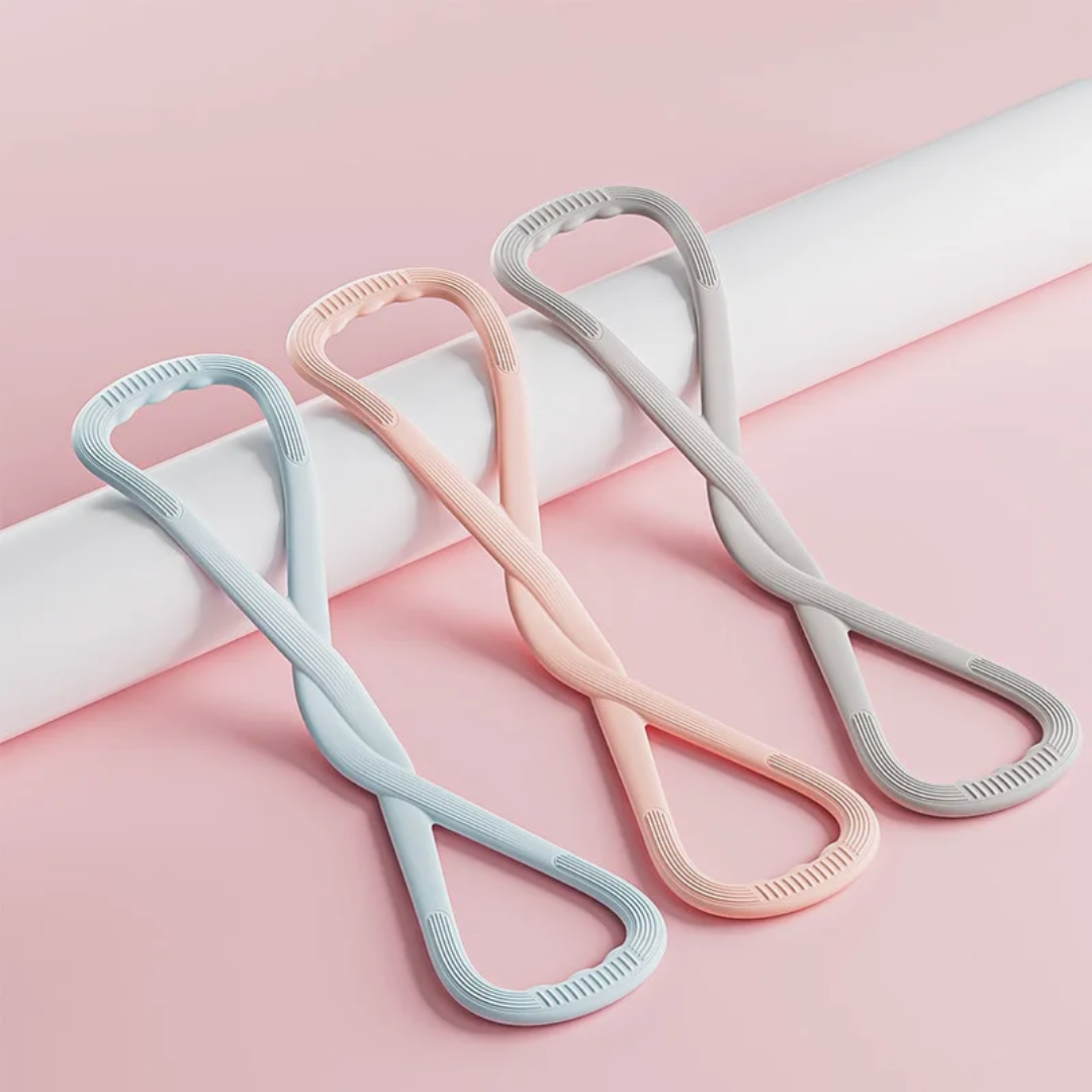 Bande de résistance pour le dos – Élastique de musculation en forme de 8