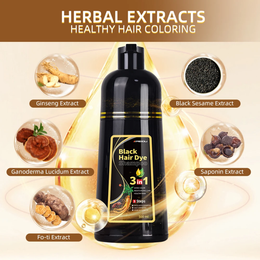 Black hair dye shampoo