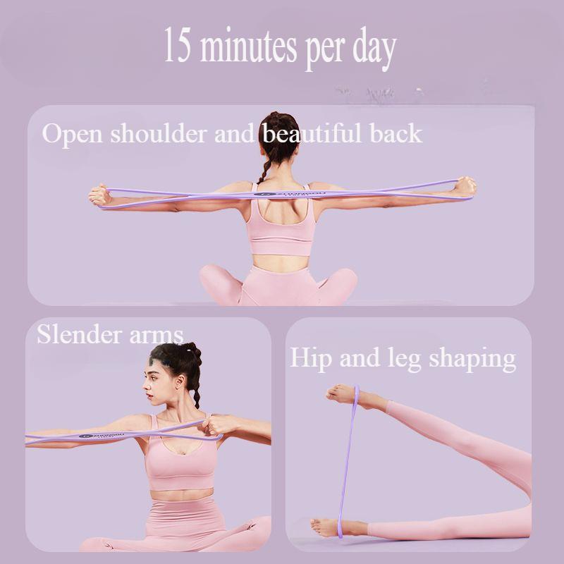 Bande de résistance pour le dos – Élastique de musculation en forme de 8