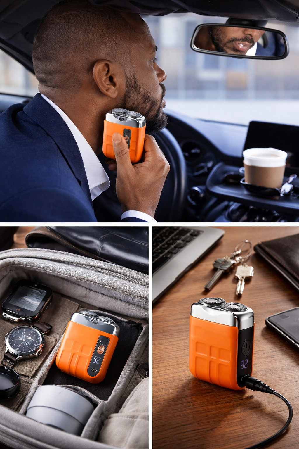 Mini Rasoir Électrique Portable Double Tête – Portashave™ (Recharge USB-C)